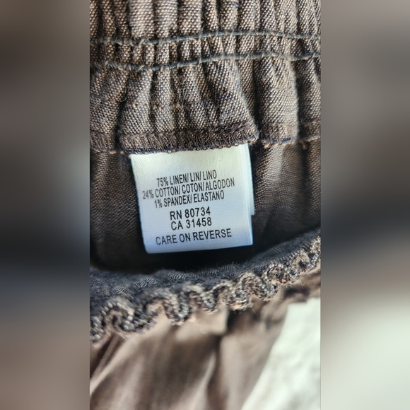 NWOT BCBG Brown Linen Pants - Size XS - Picture 3 of 9